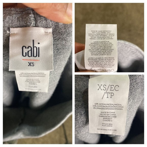 Cabi M'Leggings Charcoal Gray Skinny Skirted Asymmetrical Overlay #5318 XS - Picture 5 of 7